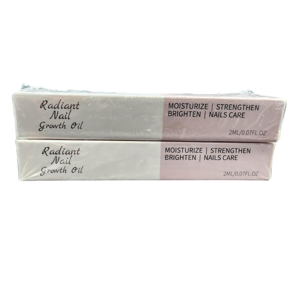 Radiant White Nail Growth Oil 2PK Moisturize Strengthen Brighten Cuticle Pen New